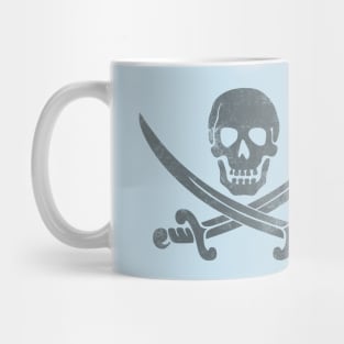 Baby Blue Pirate Skull and Crossbones Mug